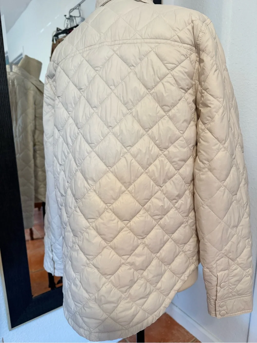 J. Crew Beige Quilted Puffer Overshirt